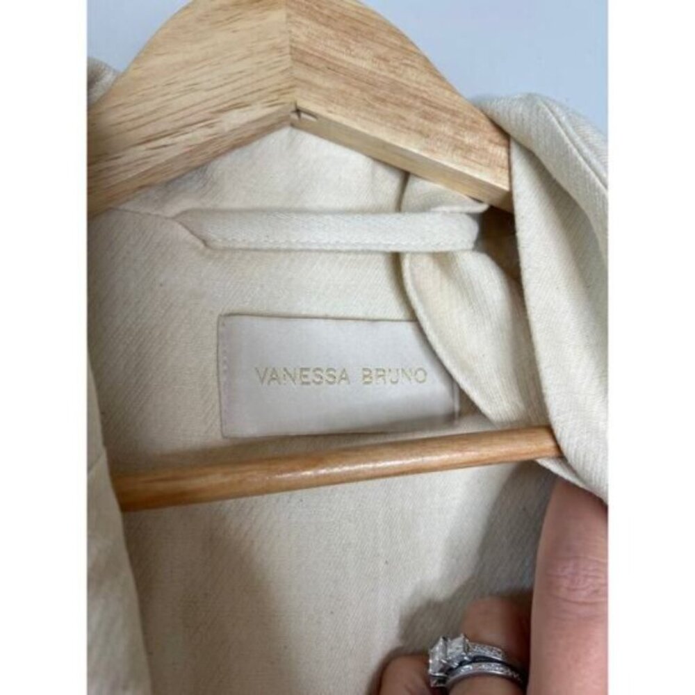 NEW Vanessa Bruno Christen Sleeveless One Chest Pocket Jacket Beige Size: 36 - Picture 4 of 8